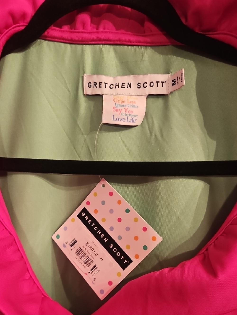 Gretchen Scott Designs Hot Pink Midi Shift Dress - Picture 2 of 4